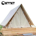 Beige white outdoor camping Triangular chalet tent